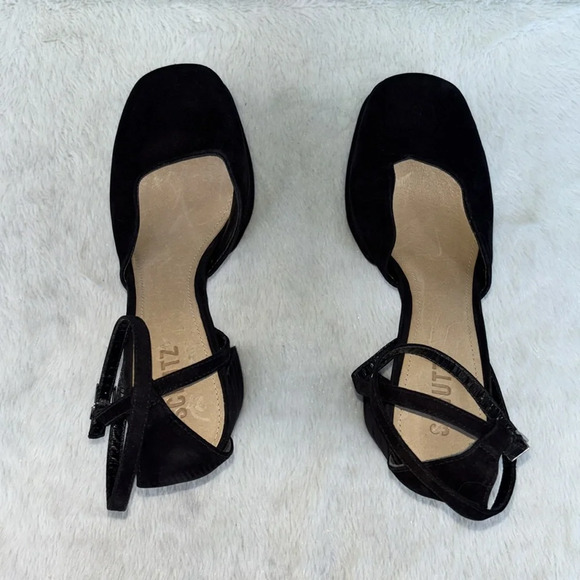 EUC SCHUTZ LUAN Women’s Shoes Black Velvet Platform Pumps Size 8.5 - Picture 5 of 7